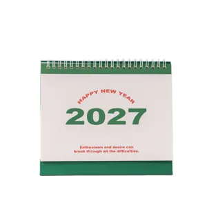 2027 desk calendar minimal aesthetic planner memo pad English version for desktop decor