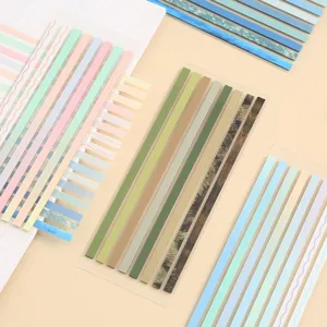Morandi ultra thin sticky notes PET transparent index tabs aesthetic stationery detail view