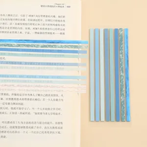 Morandi colors ultra-thin sticky notes translucent long page markers PET index tabs set for study