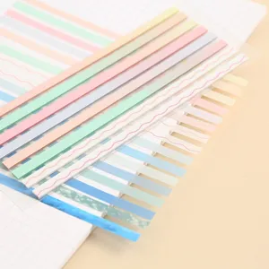 Morandi color ultra-thin transparent PET sticky notes index tabs memo pads for study office