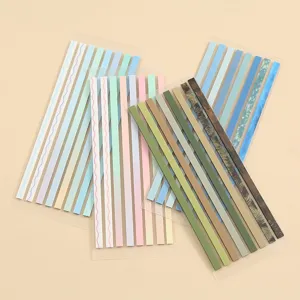Details of Morandi color ultra-thin sticky note set, translucent PET index tabs for planning.