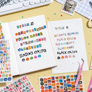 Colorful alphabet symbol number expression stickers waterproof DIY hand account scrapbooking