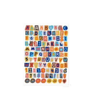 Colorful alphabet number symbol stickers for DIY journal scrapbooking waterproof PET material