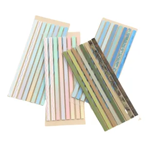 Morandi color slim sticky notes set, translucent PET index tabs and page marker flags for study.