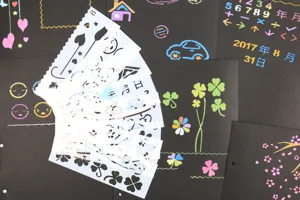 Kort klaverblad sjabloon liniaal 8-delige set DIY fotoalbum dagboek sjabloon
