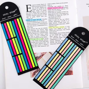 PET dunne zelfklevende indexstrips neon en pastel kleur notitieblokken school kantoor