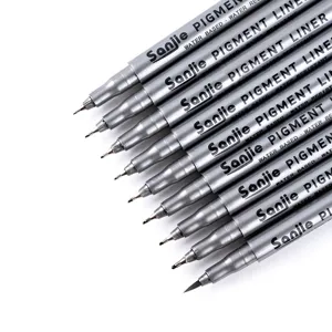 Professional Waterproof Fineliner Pen Set Black Ink Micro Fine Line Sketch Drawing Pens Art Office Stationery Supplies