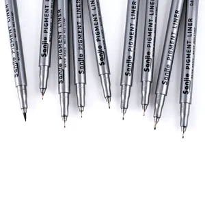 Waterproof fineliner pens set for art drawing, sketch outlining pens with various nib sizes.