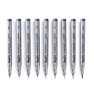 Waterproof fine liner pen set, black ink sketch drawing pens for artists, students and students.