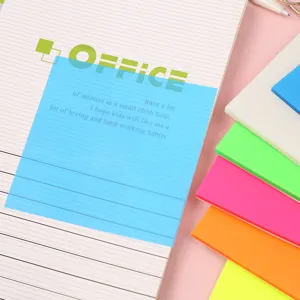 Note adesive trasparenti colorate in PET linguette indice blocco note minimalista cancelleria