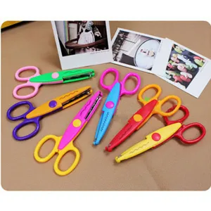 Creative DIY Photo Album Decorative Lace Scissors Metal Plastic Craft Scissor Stationery Tool Student Art Craft Supplies