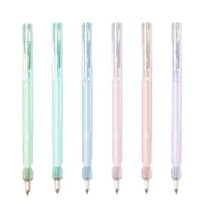 Set mit 6 Pastellfarben transparenten Gelstiften mit schnelltrocknender ST Doppelkugelspitze.