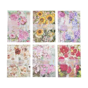 Blocchi carta scrapbooking botanico set da 6 pezzi materiale decorativo floreale