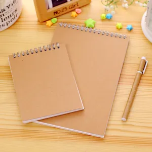 Kraft Paper Spiral Notebook Blank Sketchbook Journal Diary Office School Writing Pad Sketch Pad Drawing Note