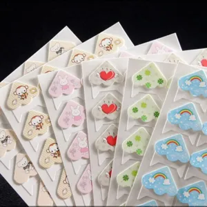 Adesivi per Angoli per Album Fotografico Fai da Te Carta per Cartoni Animati Carina Autoadesiva Supporto per Immagini Forniture Decorative