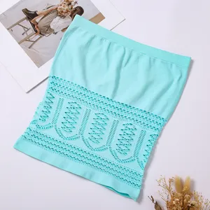 Women summer modal tube top breathable strapless lace hollow out casual underwear apparel