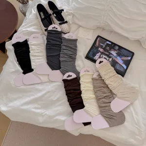 Cute ballet style stirrup leg warmers women slouchy knit socks autumn fashion daily wear