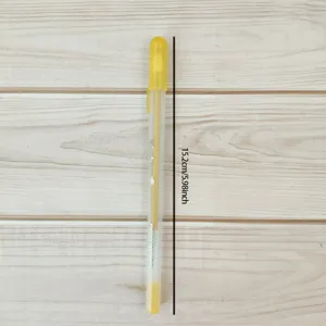 Gold high gloss gel pen art painting marker with 15.2cm length for DIY craft sketching.