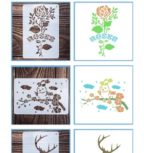 DIY painting stencils hollow template for scrapbooking hand account student drawing tools.