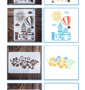 DIY plastic painting stencil template for kids art crafting drawing school projects reusable