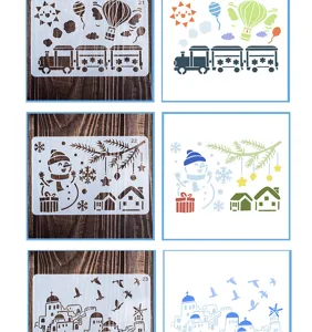 Hollow painting templates DIY drawing stencils for kids school art craft journal scrapbooks