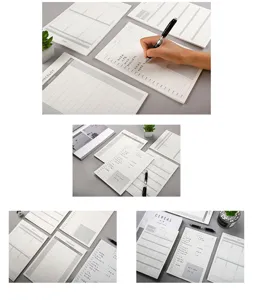 Bloc-notes planificateur quotidien minimaliste pour un travail efficace et détails de gestion.