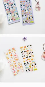 Cute cartoon pet stickers holographic DIY waterproof journaling decorative stickers cute dog cat