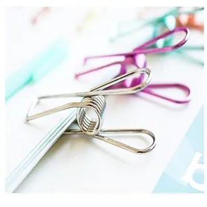 Clips de papel de metal pez pinza organizadora bonita para documentos de oficina y estudio