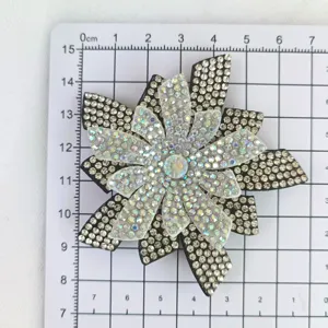 Rhinestone flower shoe charm DIY crystal diamond applique for phone case craft decor