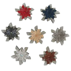 Colorful rhinestone layered flower charms for DIY phone cases, shoes, bags, and accessories.