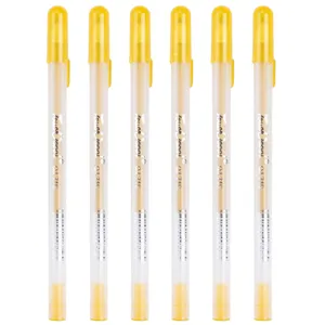 Gold highlighters metallic marker pens set of 6 for drawing illustration bullet journaling
