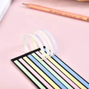 Morandi color PET index tabs sticky notes set, waterproof page markers for school and office.