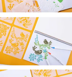 Hollow painting stencils diy drawing tools for kids school scrapbooking art crafts supplies