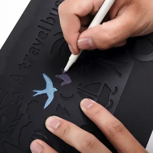 Paidika koufio sxedio stencil mavro DIY foto album thema dantela xarakas gia tetradio