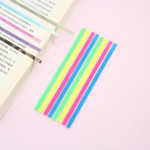 Morandi translucent sticky notes index tabs set colorful long memo pads for book reading