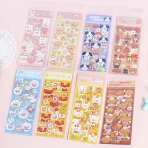 Cute cartoon PVC waterproof sticker set for scrapbooking, DIY crafts and daily journaling.