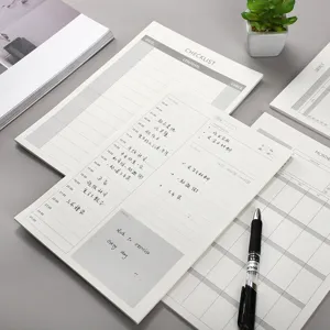 Planificateur journalier minimaliste bloc-notes de bureau checkliste horaire memo pad.