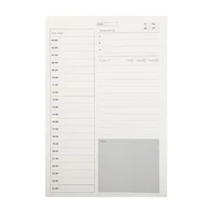 Bloc-notes planificateur de planning quotidien bureau avec horaire et to-do liste