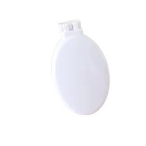 Spazzola per capelli pieghevole portatile con specchio, mini spazzola da viaggio bianca.