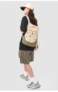 Outdoor foldable backpack for men and women, lightweight waterproof travel daypack, casual sports bag