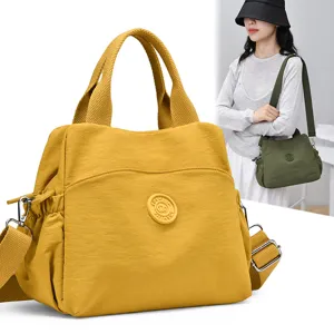 Women Casual Nylon Shoulder Bag Fashion Large Capacity Commuter Tote Bag Daily Versatile Handbag With Zipper