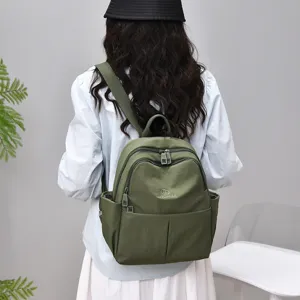 Stylish nylon backpack for women with multiple pockets casual travel daypack casual bookbag