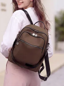 Stylish women's casual backpack for daily commute and travel with large capacity and lightweight.
