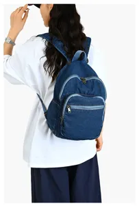 Sac à dos en jean décontracté pour femmes hommes léger vintage cartable étudiant utilisation