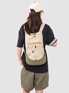 Lightweight outdoor foldable backpack with contrast design, waterproof nylon and comfortable straps.