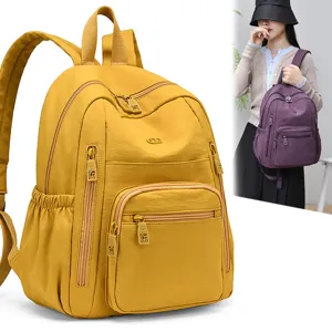 Waterproof Lightweight Nylon Women Backpack Casual Travel School Bag College Student Bookbag Daily Commuter Daypack