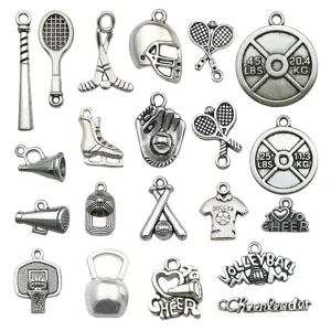 Sport series alloy jewelry charms and pendants for DIY necklaces, bracelets and apparel accessories.