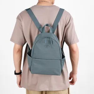Casual washed nylon backpack for women, lightweight large capacity travel school bag minimalist