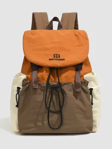 Color-blocked women backpack casual outdoor small lightweight travel hiking school bag