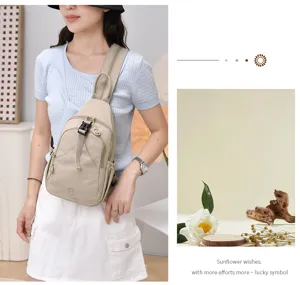 Women nylon chest bag lightweight waterproof crossbody sling bag casual daily sports travel pack